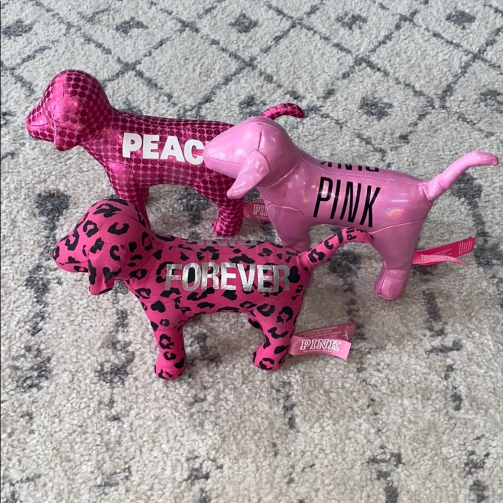 Victoria’s Secret pink dogs.